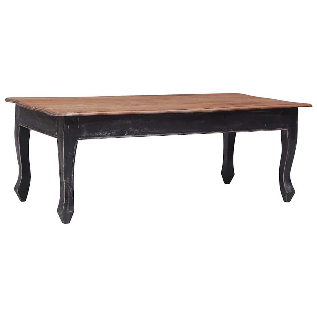 vidaXL Salontafel 120x60x45 cm massief mahoniehout zwart