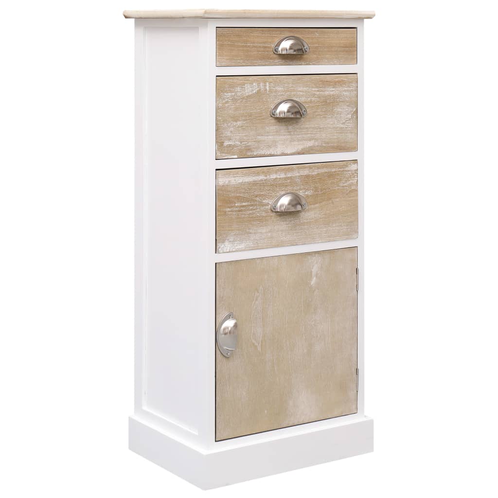 vidaXL Bijzetkast 35x25x57 cm paulowniahout - Aashly