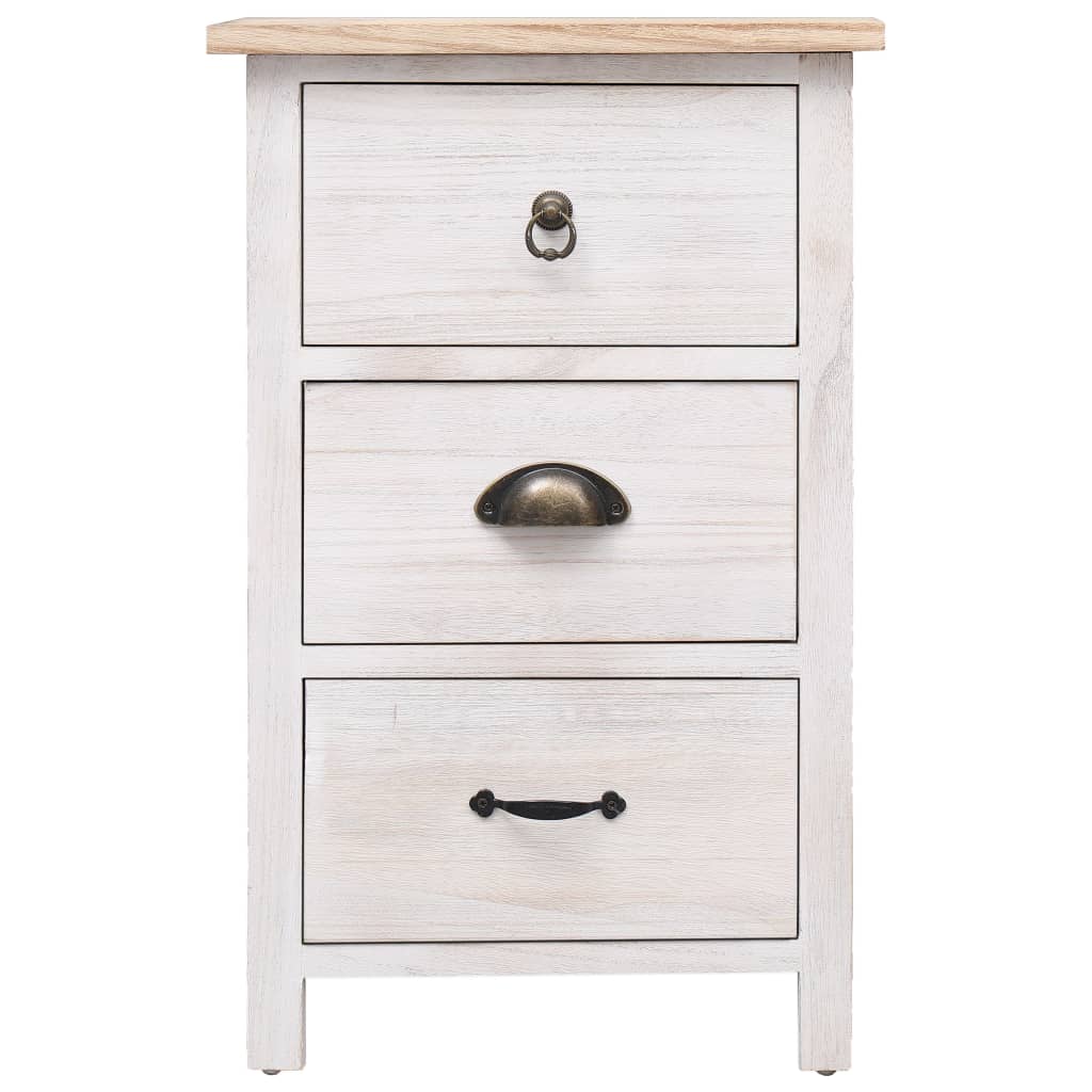vidaXL Bijzetkast 35x25x57 cm paulowniahout - Aashly