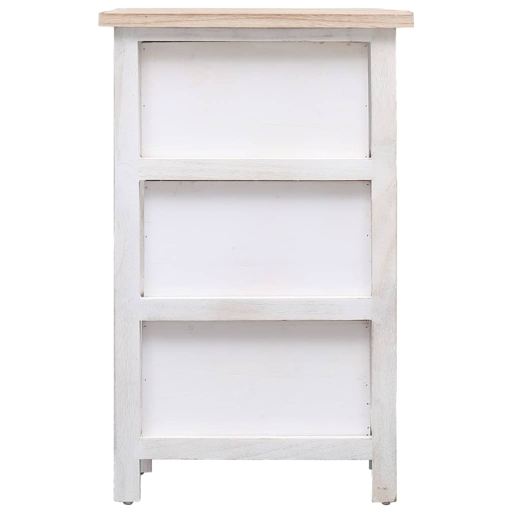 vidaXL Bijzetkast 35x25x57 cm paulowniahout - Aashly