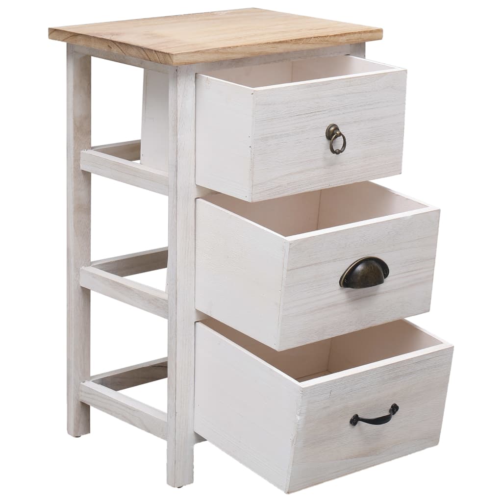 vidaXL Bijzetkast 35x25x57 cm paulowniahout - Aashly
