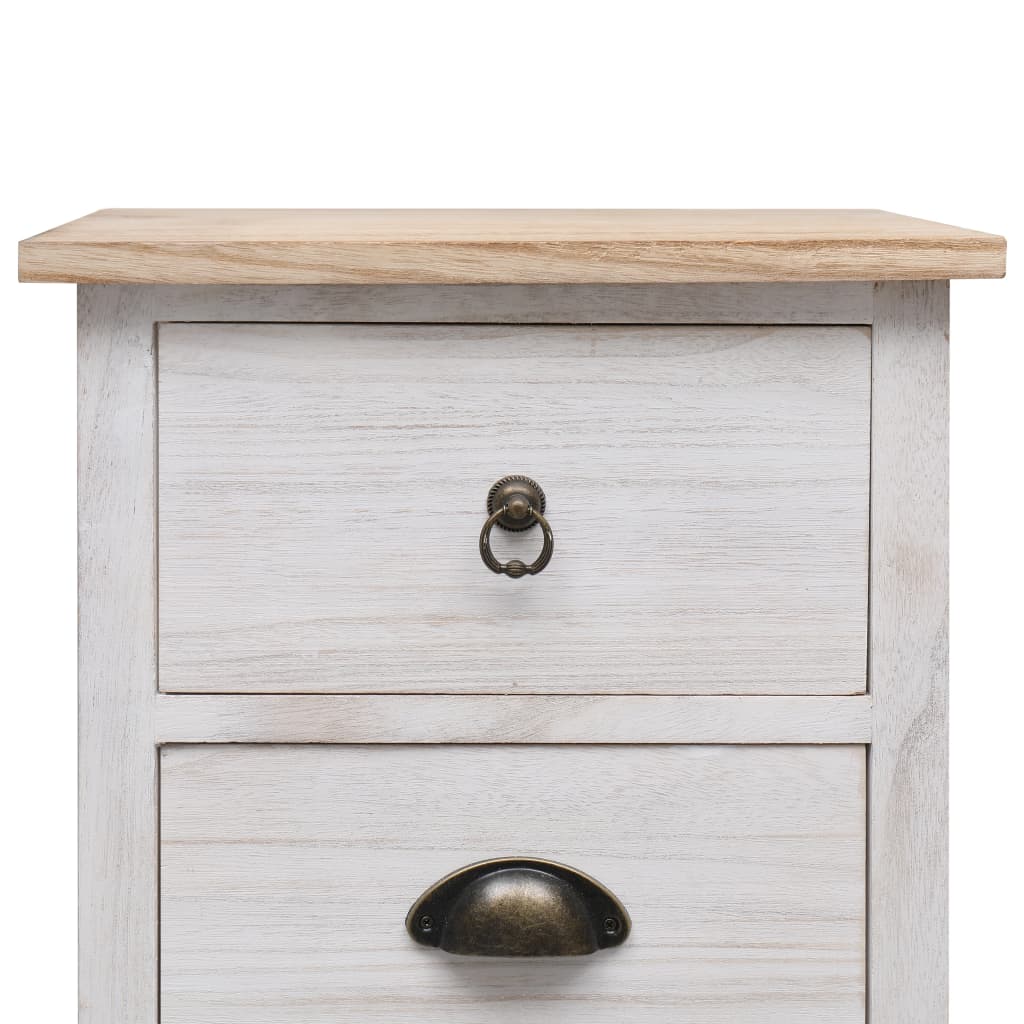 vidaXL Bijzetkast 35x25x57 cm paulowniahout - Aashly