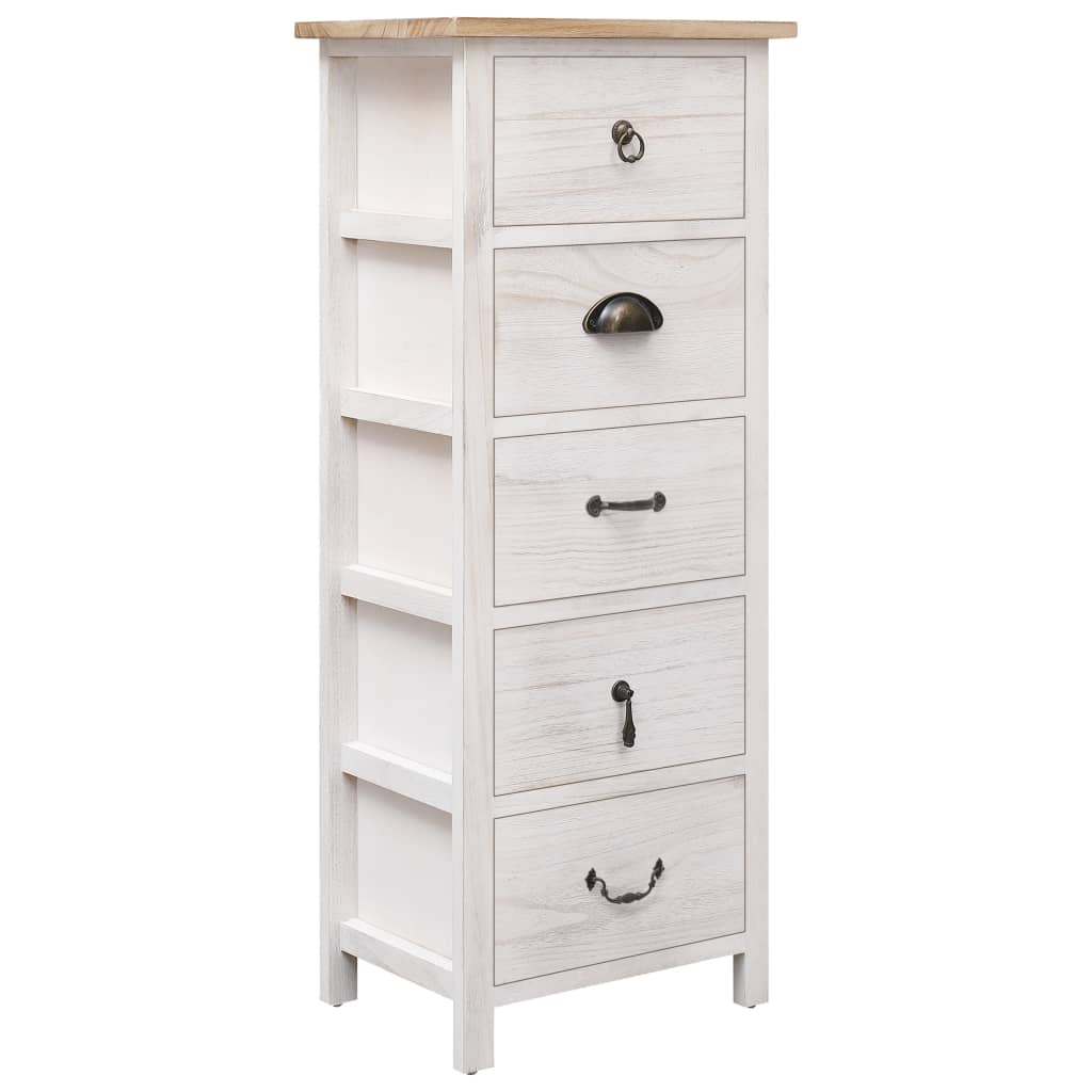 vidaXL Bijzetkast 35x25x57 cm paulowniahout - Aashly