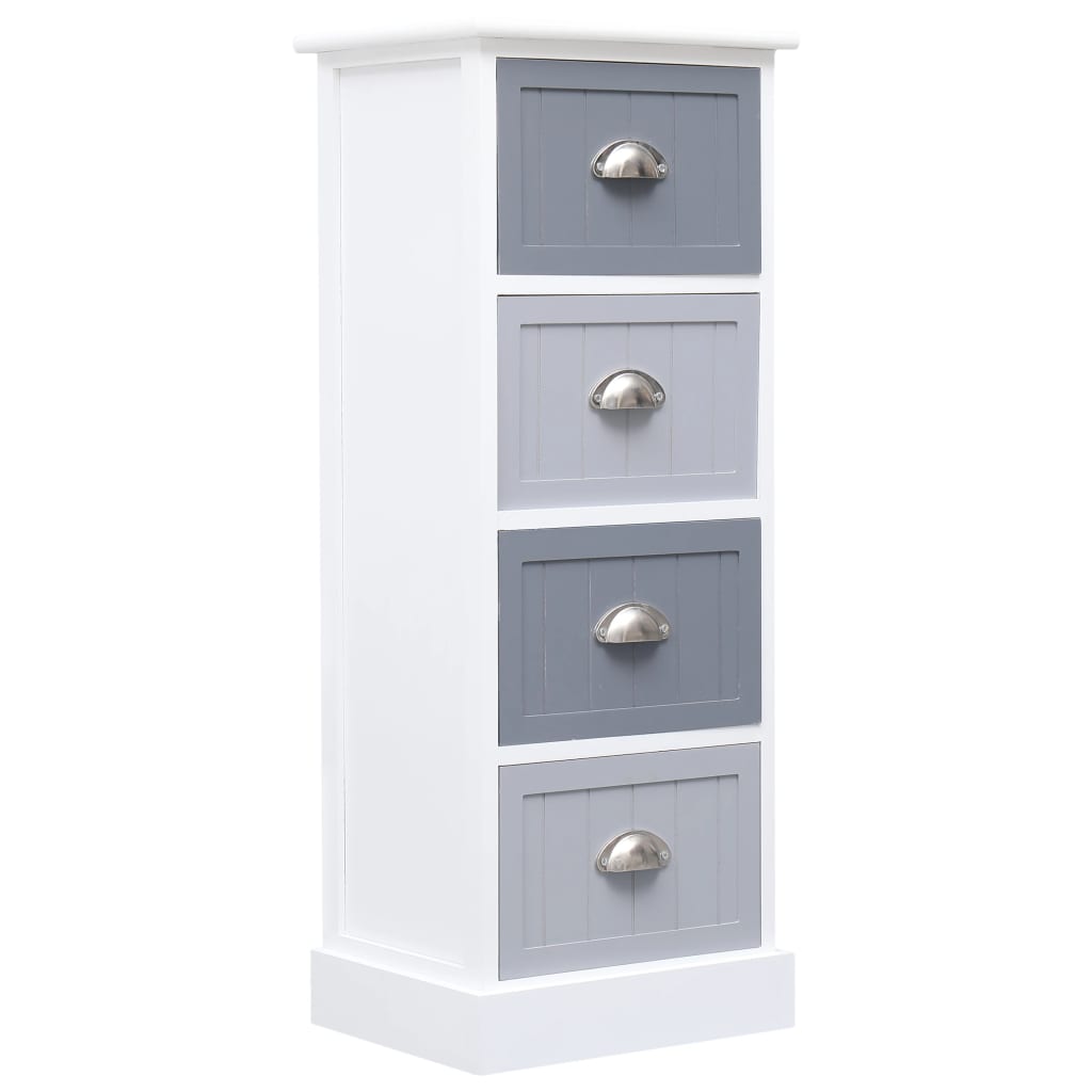 vidaXL Bijzetkast 35x25x57 cm paulowniahout - Aashly