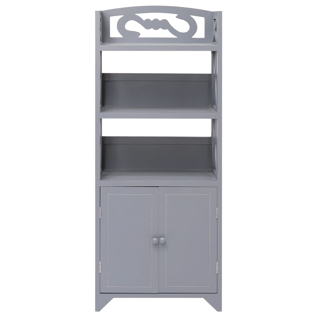 vidaXL Badkamerkast 46x24x116 cm paulowniahout grijs - Aashly