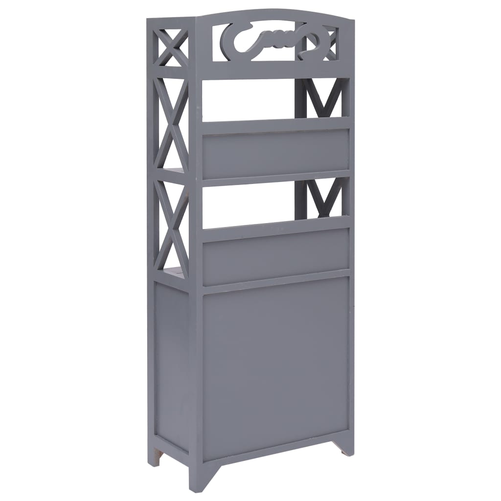 vidaXL Badkamerkast 46x24x116 cm paulowniahout grijs - Aashly
