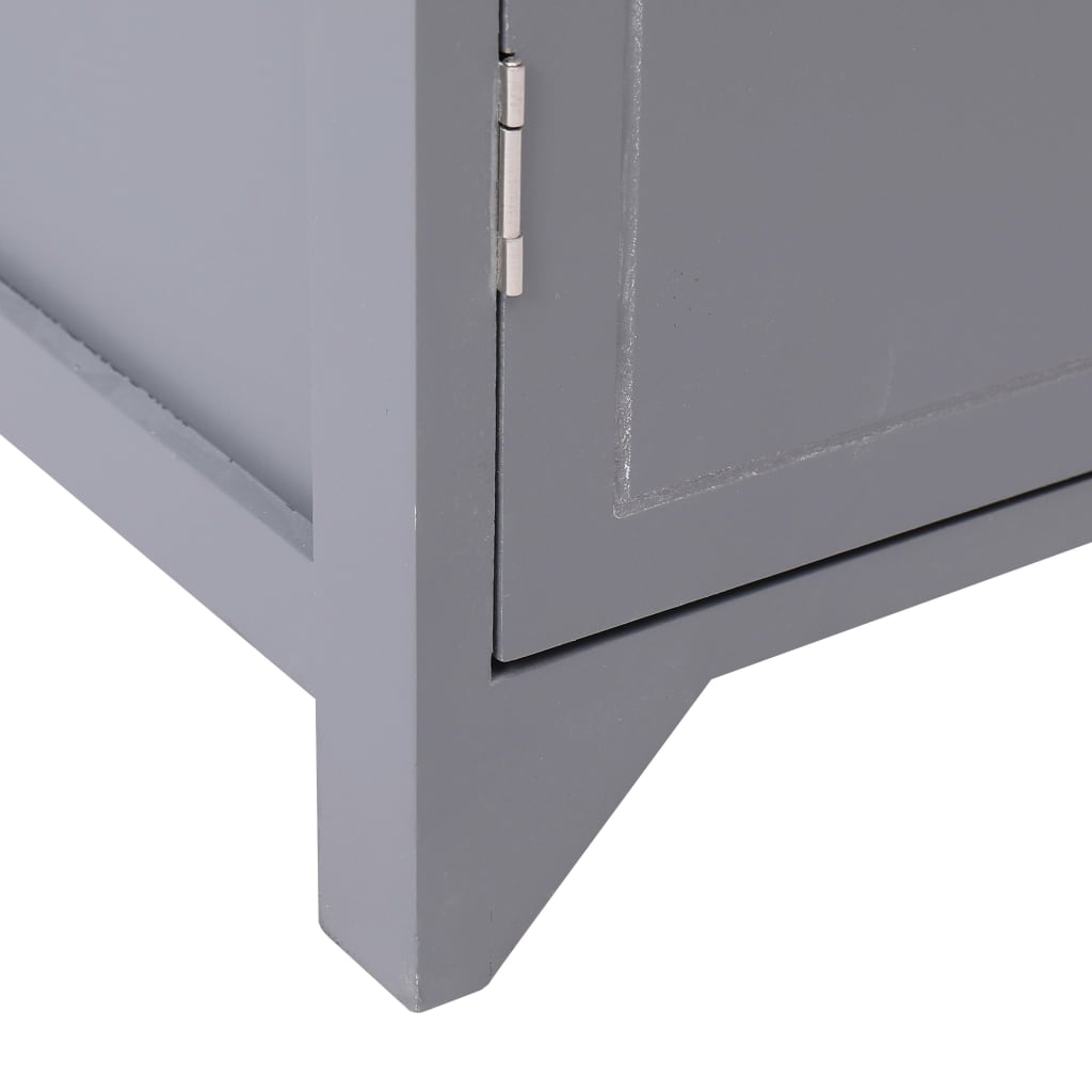 vidaXL Badkamerkast 46x24x116 cm paulowniahout grijs - Aashly