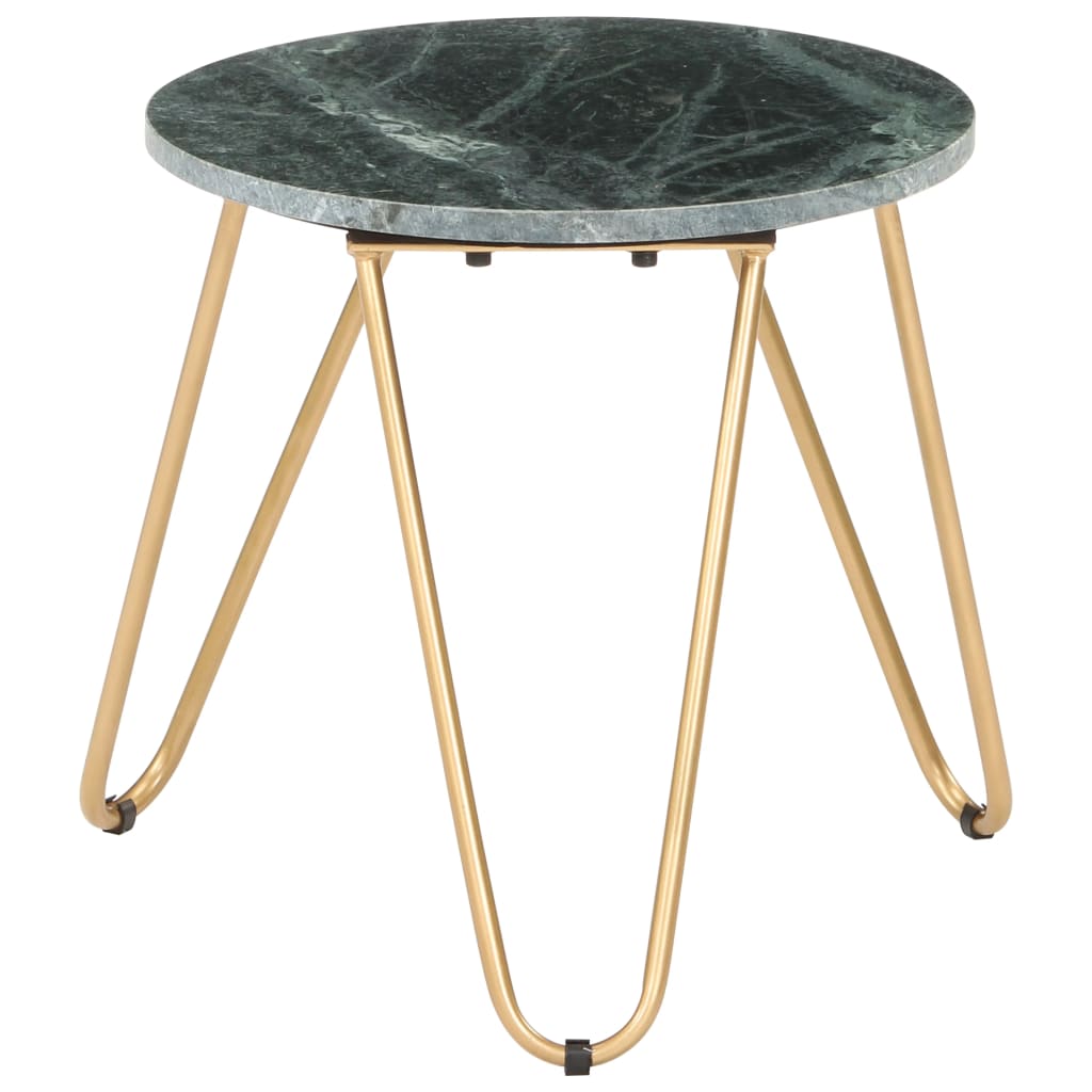 vidaXL Salontafel 65x65x42 cm echt steen met marmeren textuur wit - Aashly