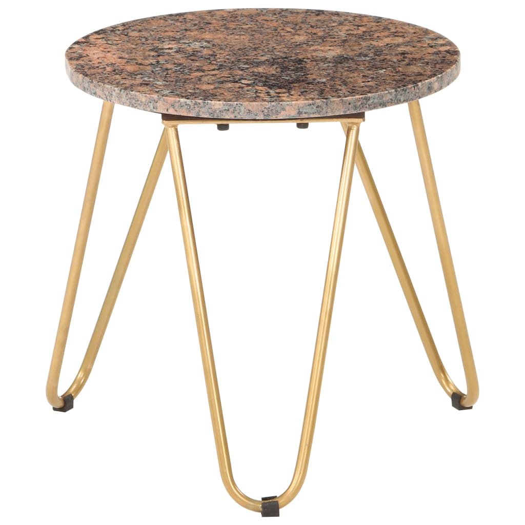 vidaXL Salontafel 65x65x42 cm echt steen met marmeren textuur wit - Aashly