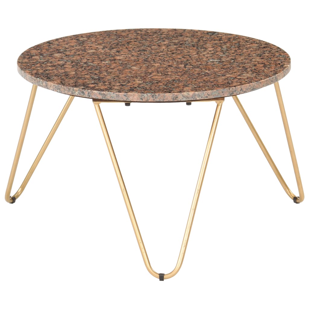 vidaXL Salontafel 65x65x42 cm echt steen met marmeren textuur wit - Aashly
