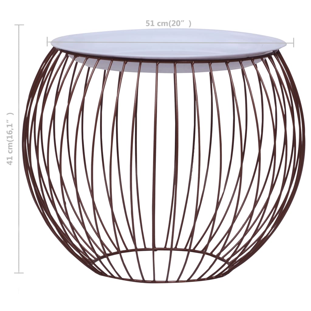 vidaXL Coffee table Ø 51 cm gold-coloured