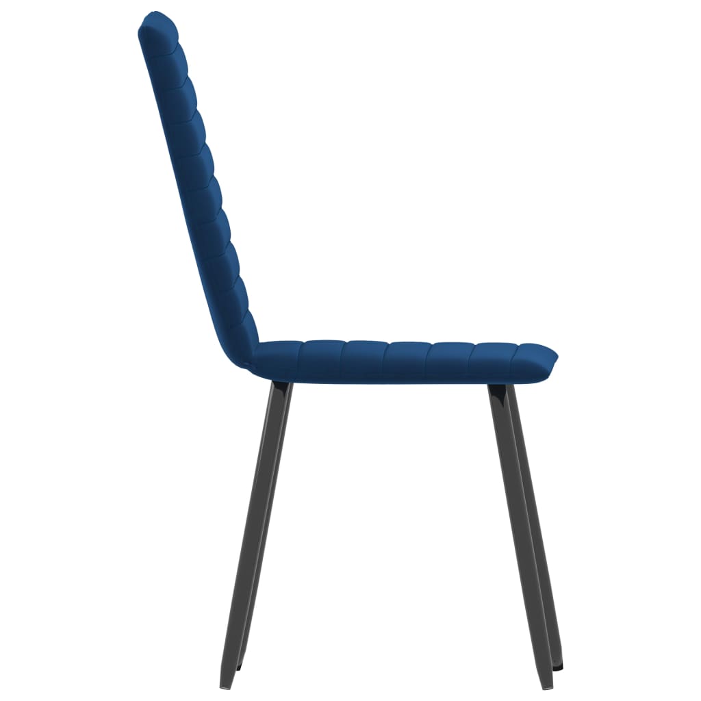 vidaXL Eetkamerstoelen 2 st fluweel blauw