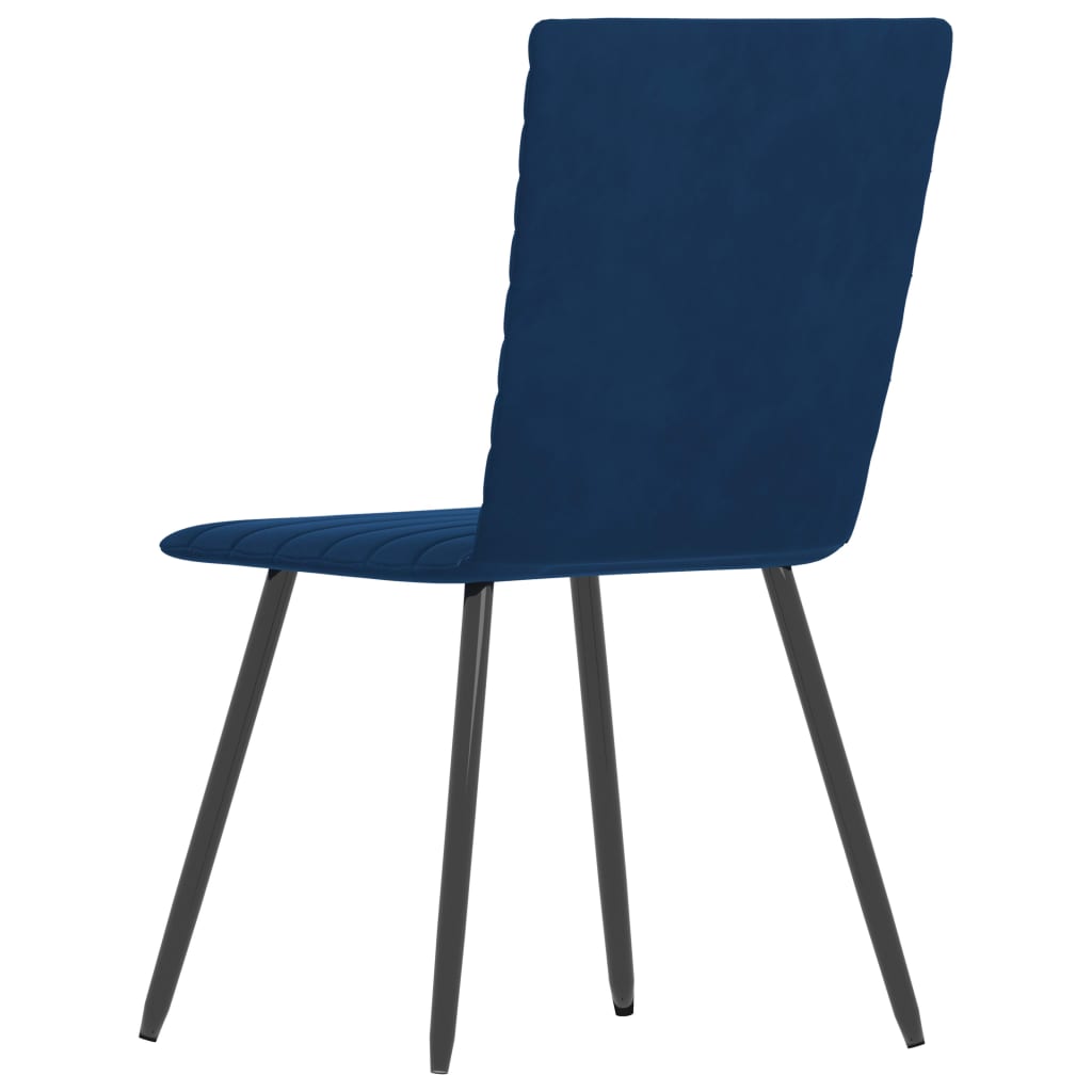vidaXL Eetkamerstoelen 2 st fluweel blauw