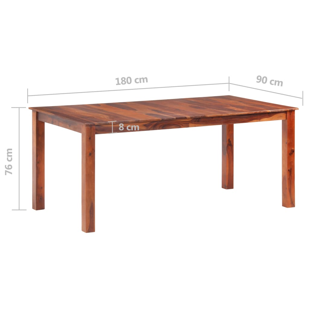 vidaXL Eettafel 120x60x76 cm massief acaciahout - Aashly