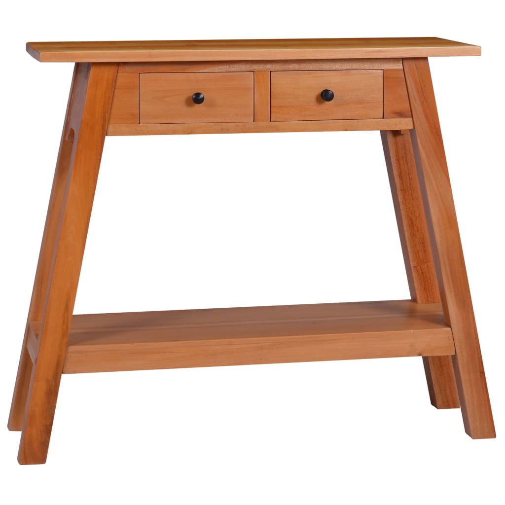 vidaXL Wall Table 90x30x75 cm Solid Mahogany Wood Classic Brown