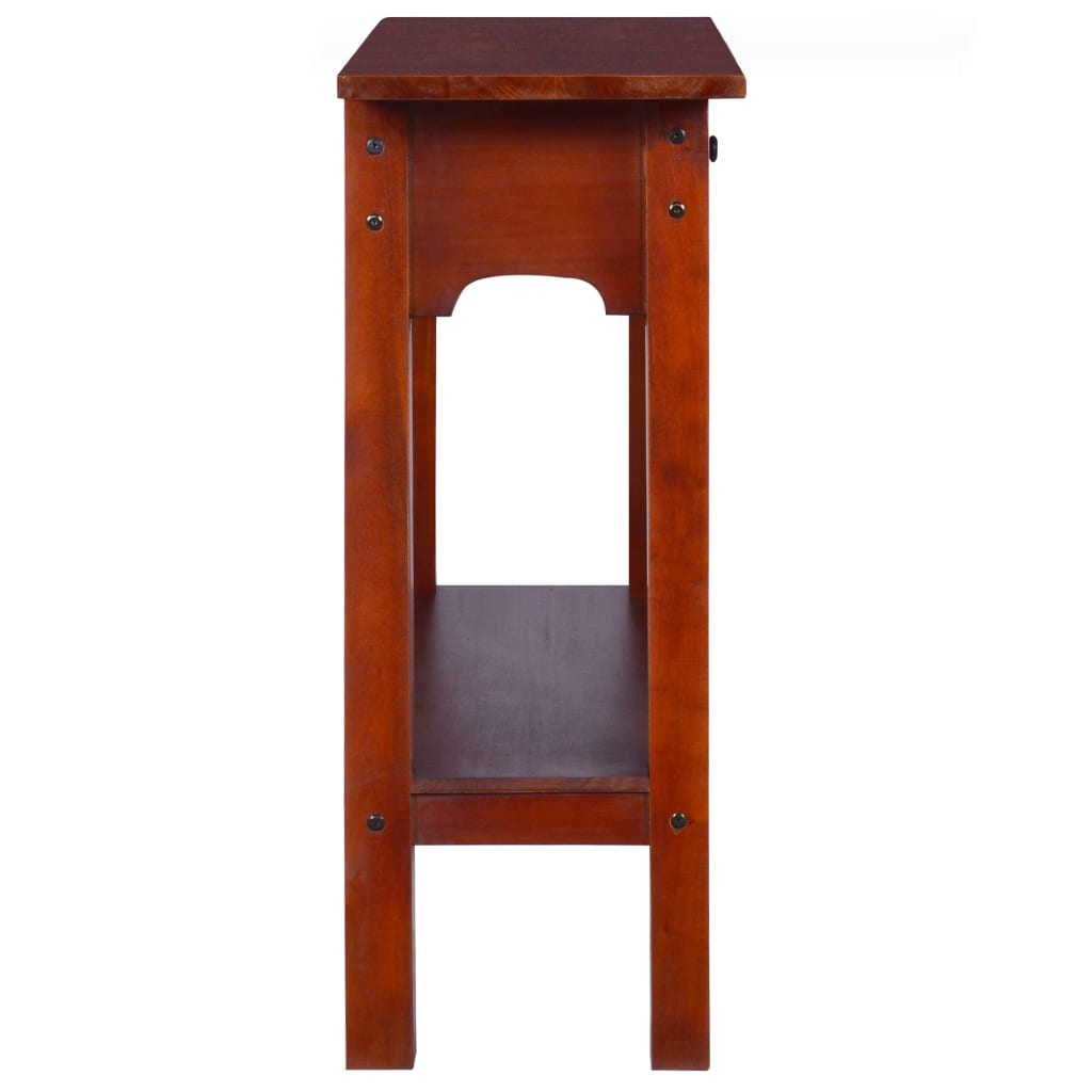 vidaXL Wall Table 90x30x75 cm Solid Mahogany Wood Classic Brown