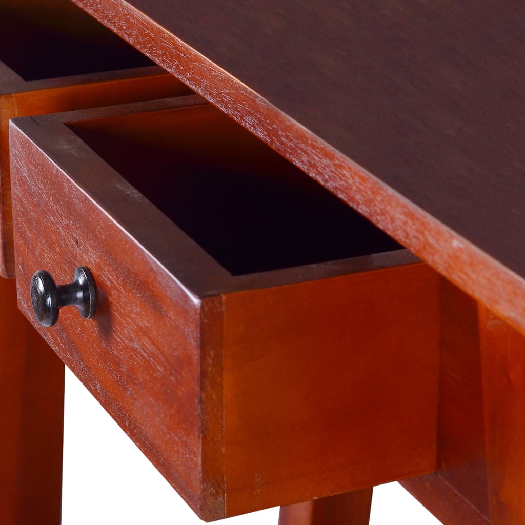 vidaXL Wall Table 90x30x75 cm Solid Mahogany Wood Classic Brown