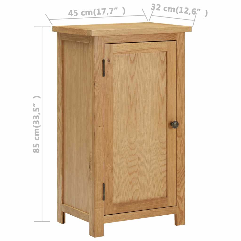 vidaXL Cabinet 45x32x85 cm Solid Oak Wood