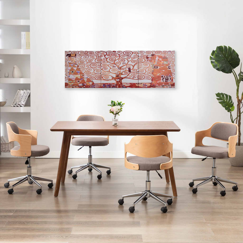 vidaXL Wandprintset bloemen in vaas 150x60 cm canvas meerkleurig - Aashly