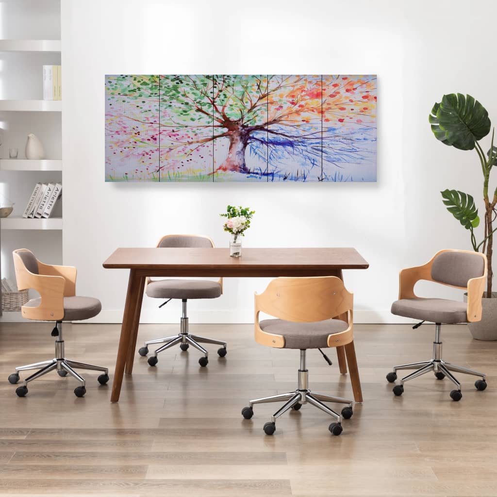 vidaXL Wandprintset bloemen in vaas 150x60 cm canvas meerkleurig - Aashly