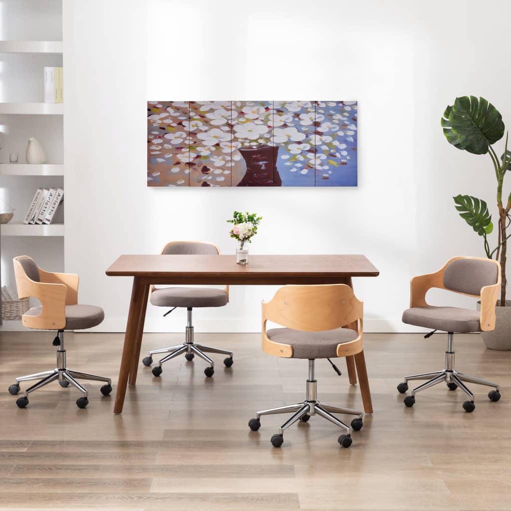 vidaXL Wandprintset bloemen in vaas 150x60 cm canvas meerkleurig - Aashly