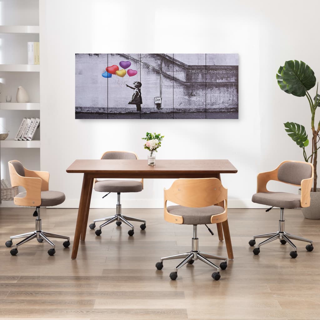 vidaXL Wandprintset bloemen in vaas 150x60 cm canvas meerkleurig - Aashly