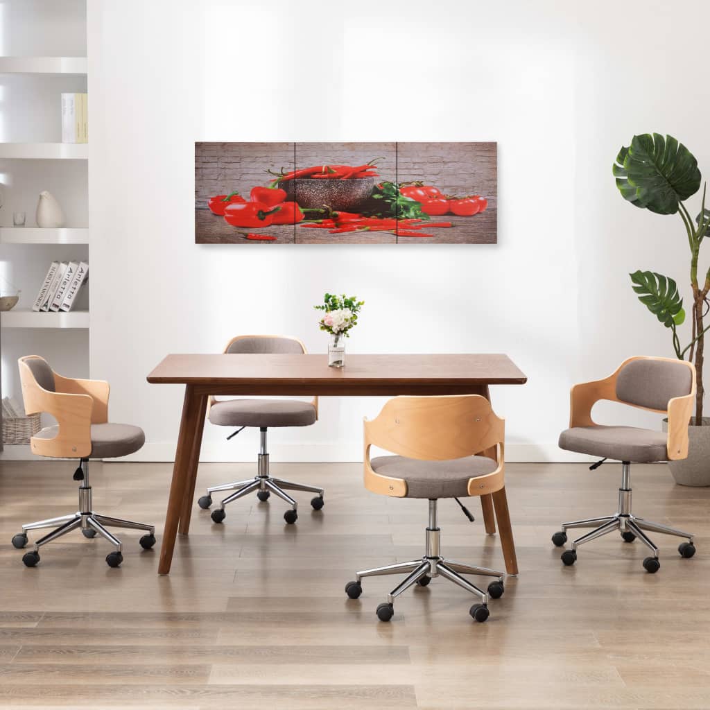 vidaXL Wandprintset bloemen in vaas 150x60 cm canvas meerkleurig - Aashly