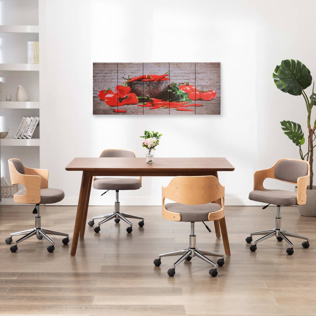 vidaXL Wandprintset bloemen in vaas 150x60 cm canvas meerkleurig - Aashly