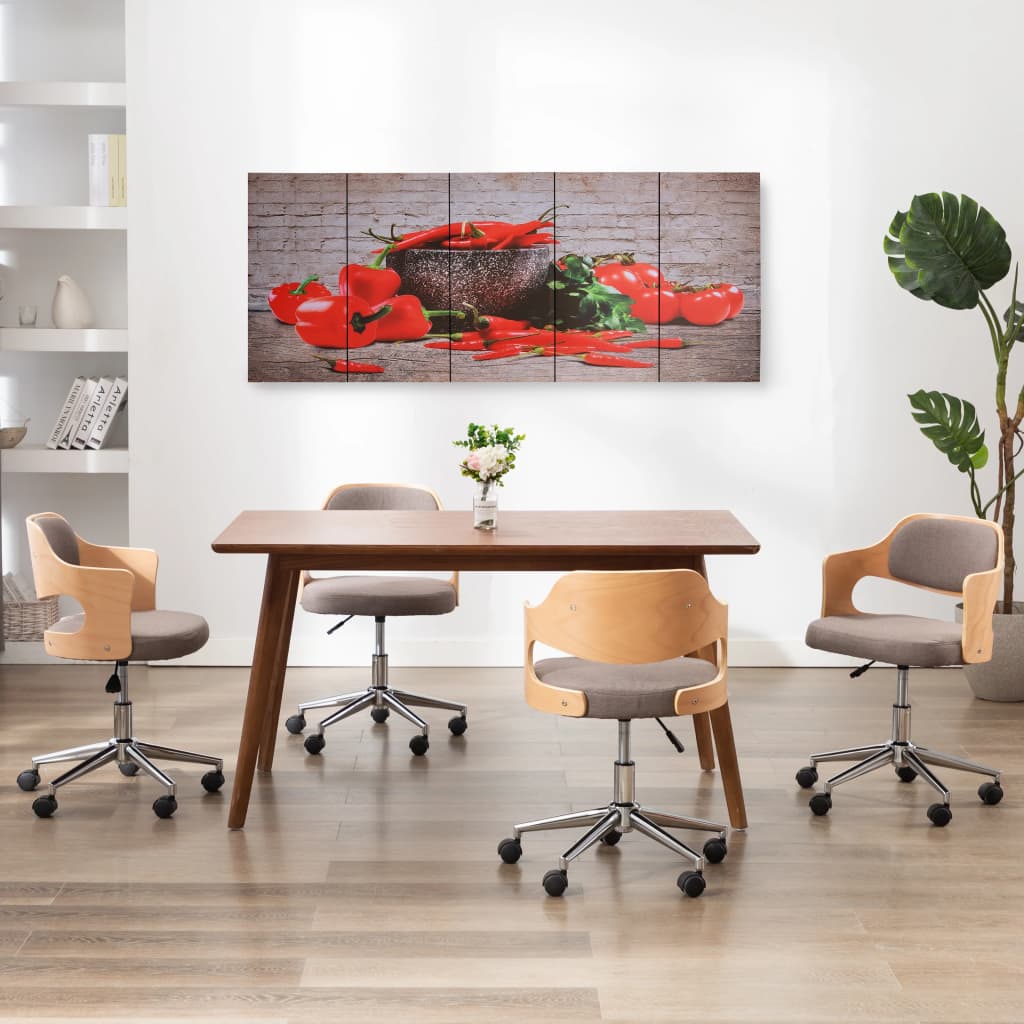vidaXL Wandprintset bloemen in vaas 150x60 cm canvas meerkleurig - Aashly