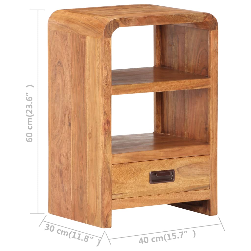 vidaXL Nachtkastje 40x30x60 cm acaciahout met honingafwerking - Aashly