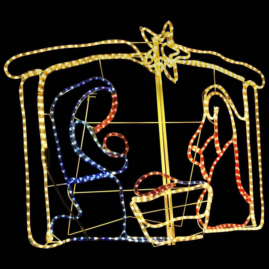 vidaXL Kerstdecoratie kerststal 240 LED's 116x41x87 cm