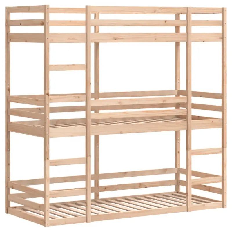 3 persoons stapelbed van massief grenenhout voor kleine kamers - Bedden & bedframes