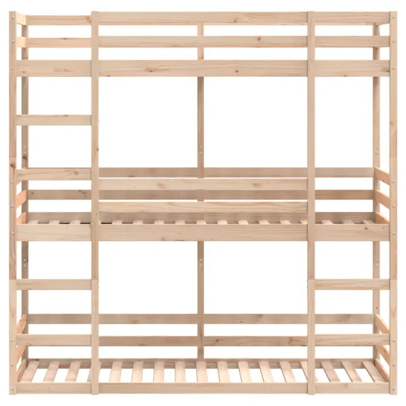 3 persoons stapelbed van massief grenenhout voor kleine kamers - Bedden & bedframes