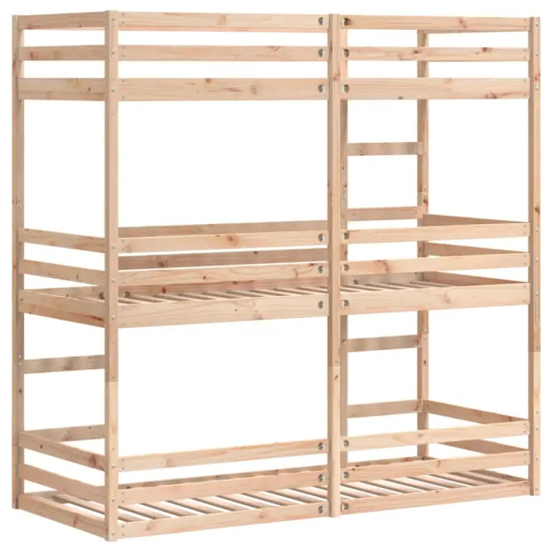 3 persoons stapelbed van massief grenenhout voor kleine kamers - Bedden & bedframes