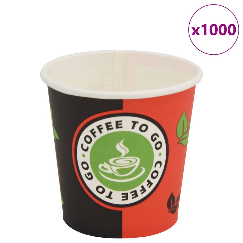 vidaXL Wegwerp koffiebekers papier 120 ml (4 oz) 1000 st - Aashly