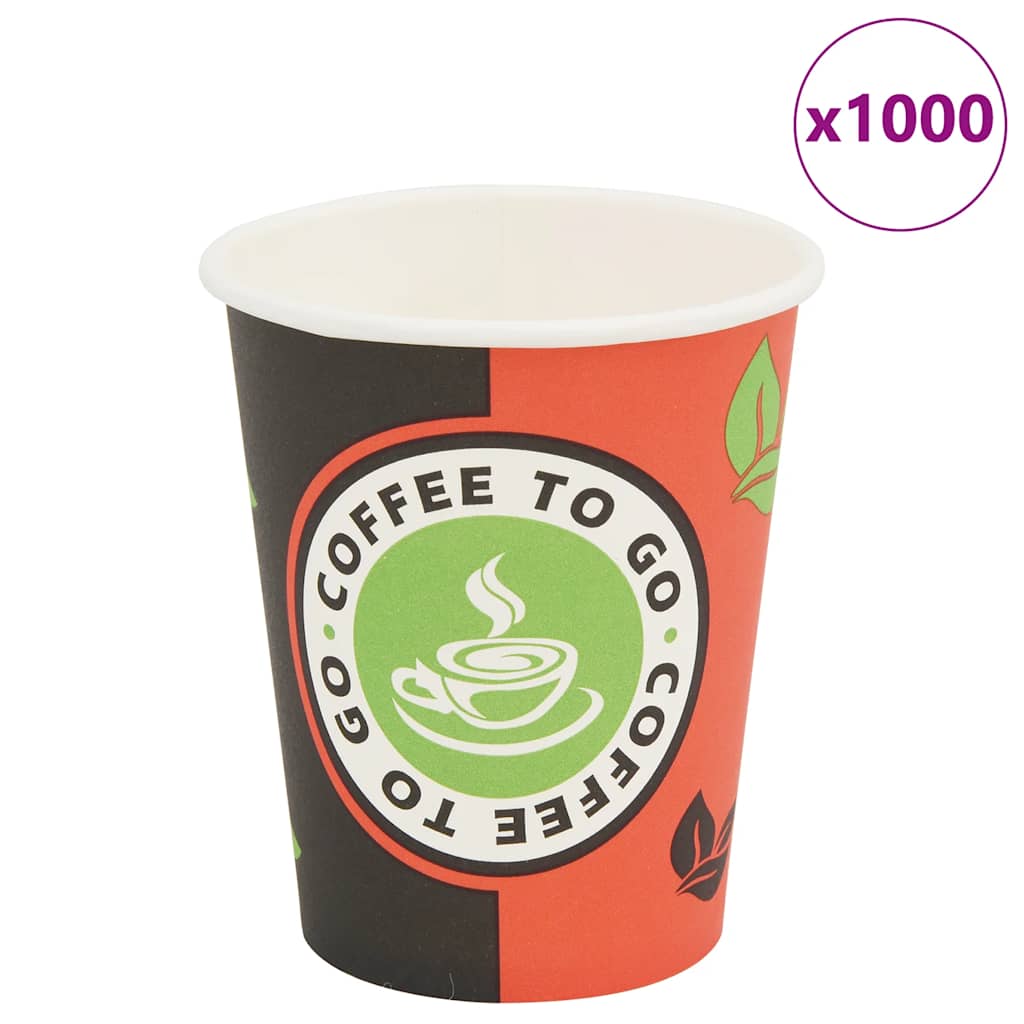 vidaXL Wegwerp koffiebekers papier 120 ml (4 oz) 1000 st - Aashly