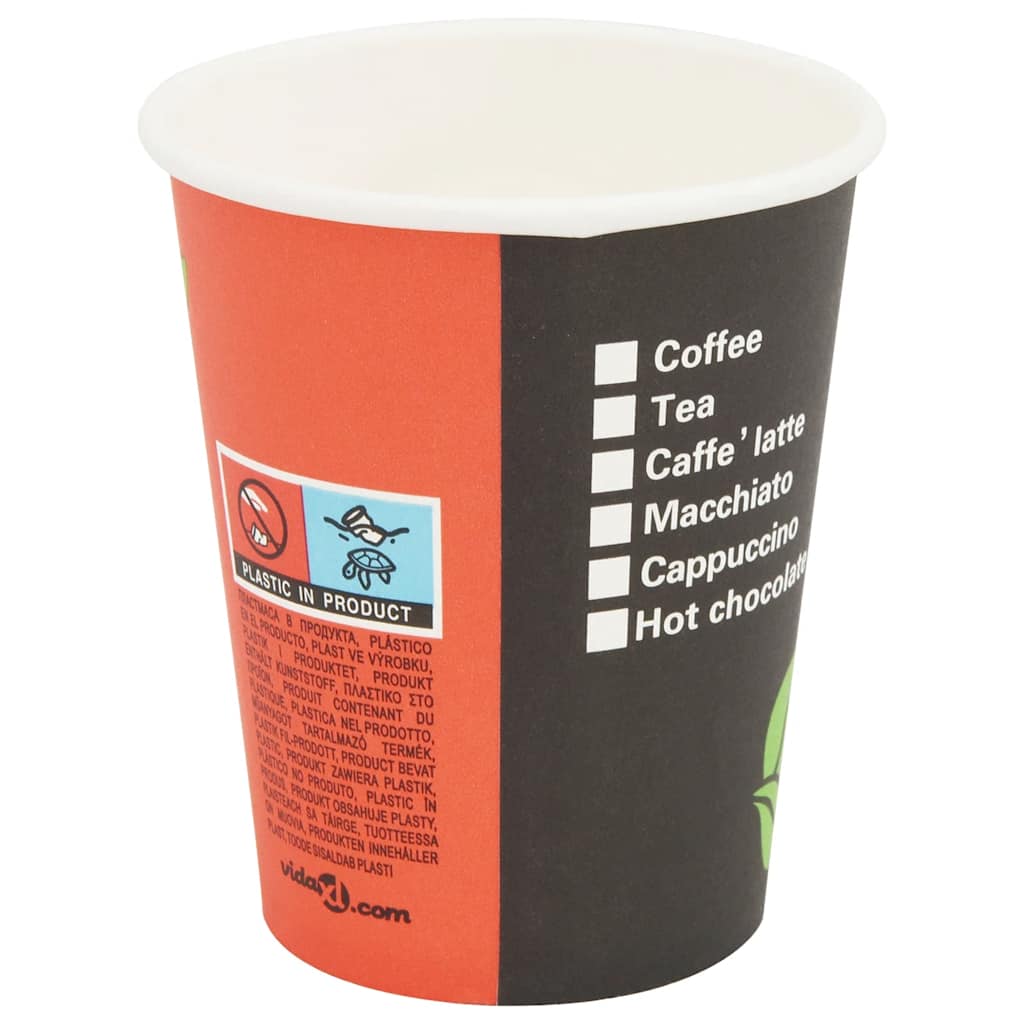 vidaXL Wegwerp koffiebekers papier 120 ml (4 oz) 1000 st - Aashly