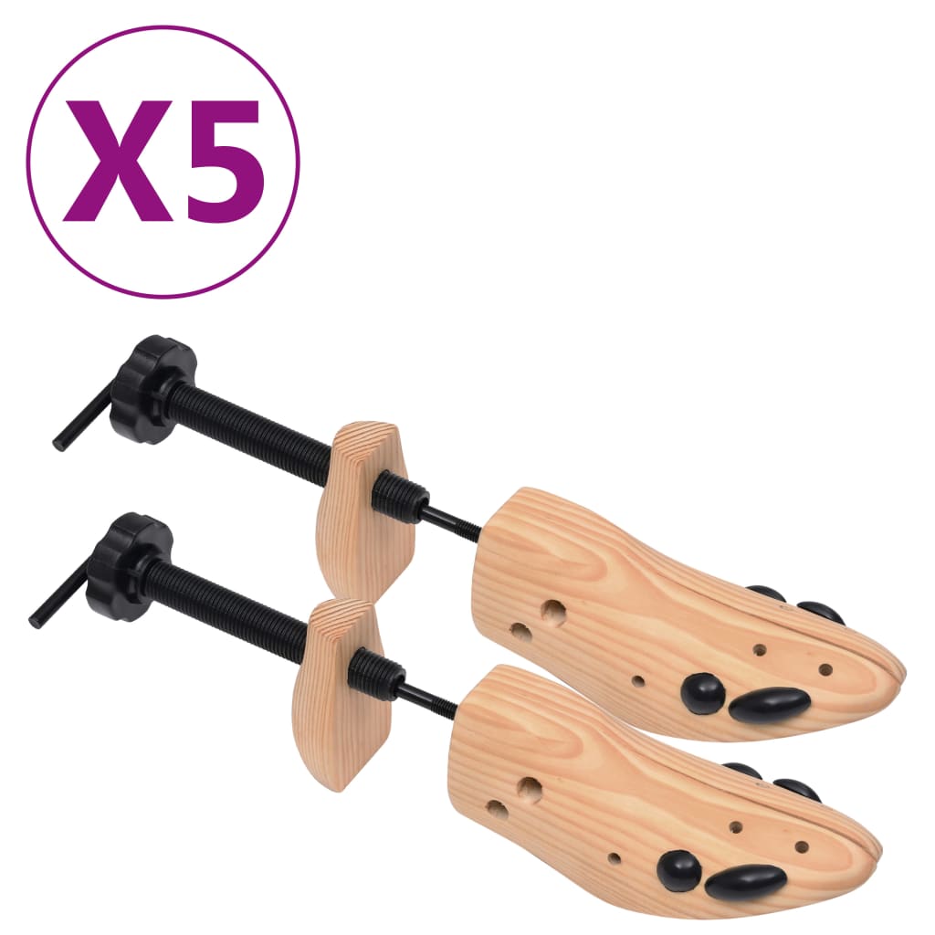vidaXL Schoenspanners 2 paar maat 36-40 massief grenenhout - Aashly