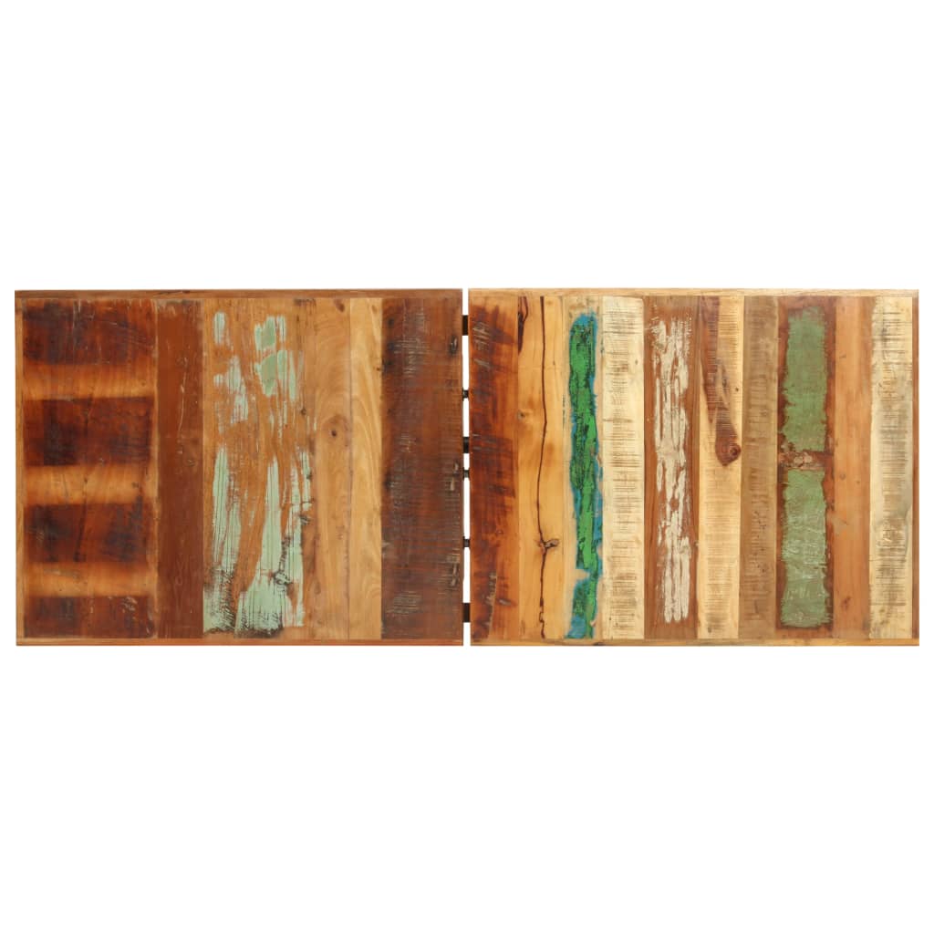 vidaXL 9-Piece Bar Set Solid Reclaimed Wood, Genuine Leather and Canvas