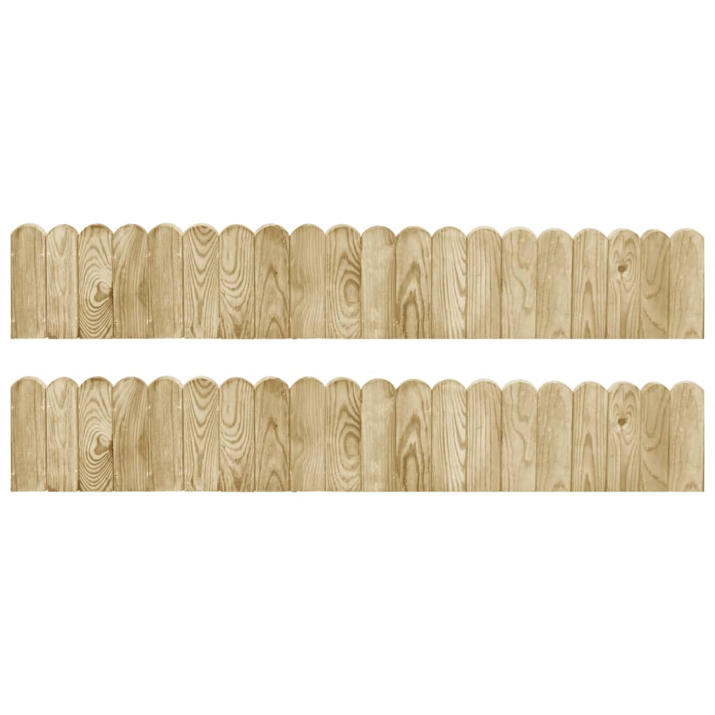 vidaXL Gazonranden 2 st 120 cm geïmpregneerd grenenhout - Aashly