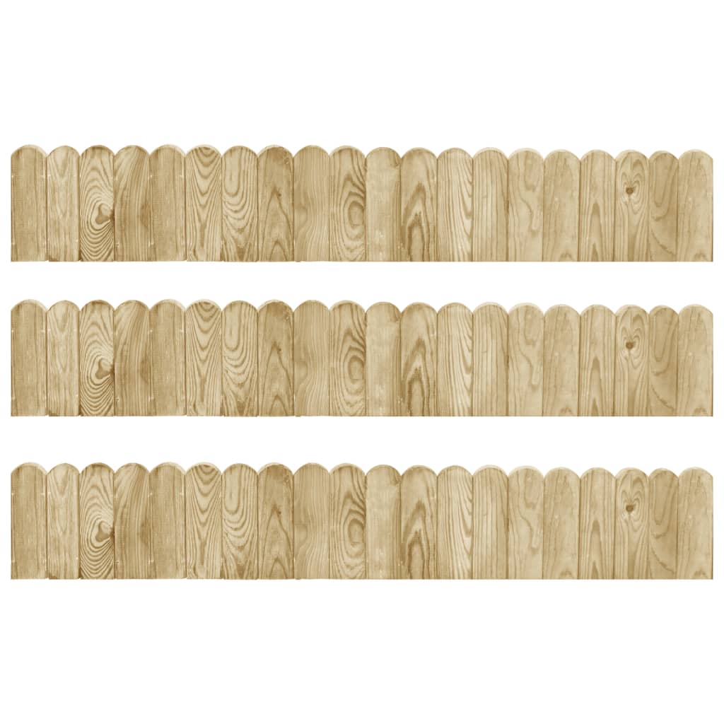 vidaXL Gazonranden 2 st 120 cm geïmpregneerd grenenhout - Aashly