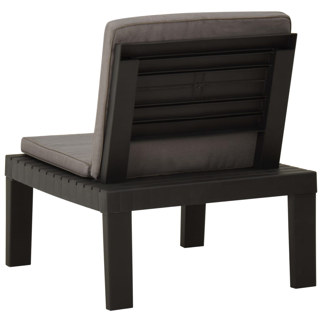 vidaXL Loungestoelen 2 st met kussens kunststof grijs - Aashly