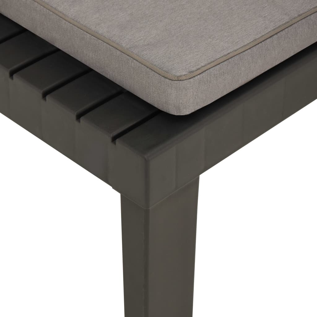 vidaXL Loungestoelen 2 st met kussens kunststof grijs - Aashly