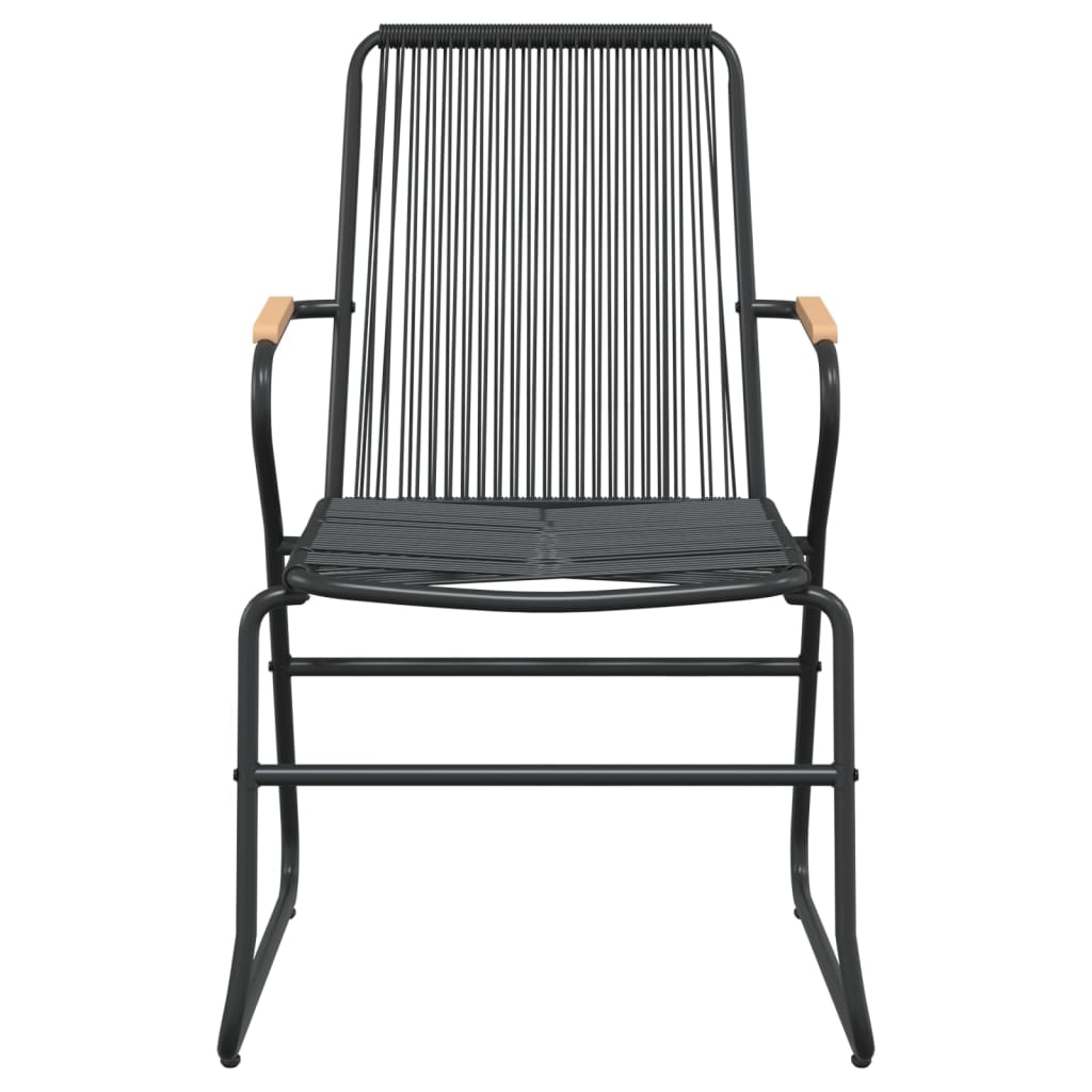 vidaXL 7-delige Tuinset PVC-rattan zwart