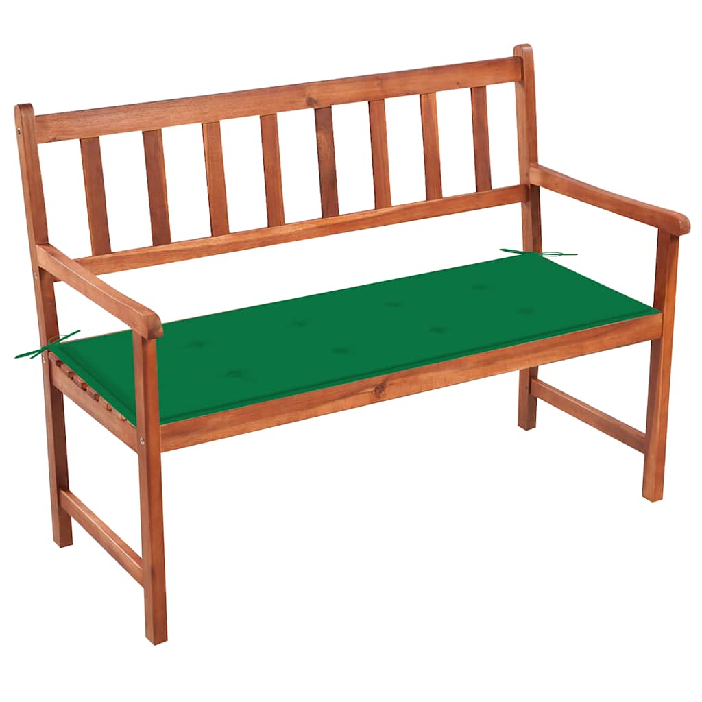 vidaXL Tuinbank met kussen 120 cm massief acaciahout