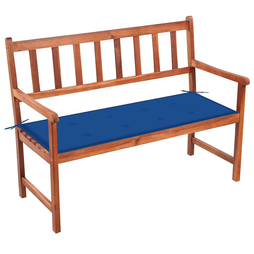 vidaXL Tuinbank met kussen 120 cm massief acaciahout