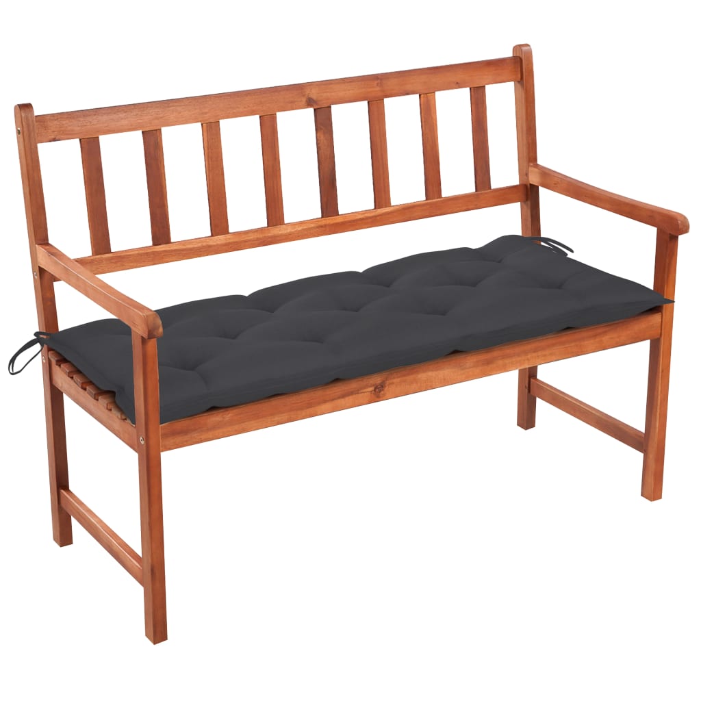 vidaXL Tuinbank met kussen 120 cm massief acaciahout