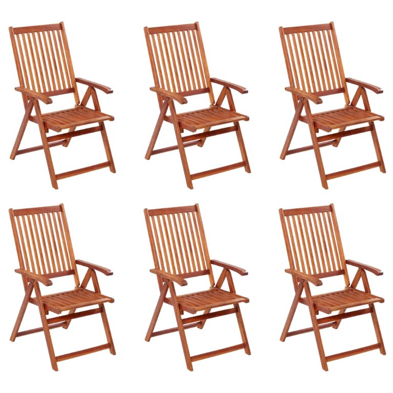vidaXL Tuinstoelen 8 st inklapbaar massief acaciahout - Aashly