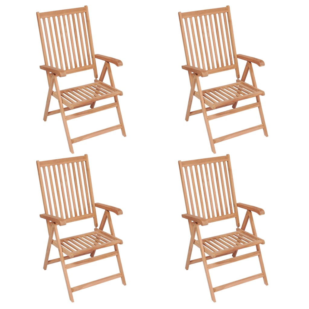 vidaXL Tuinstoelen 2 st verstelbaar massief teakhout - Aashly