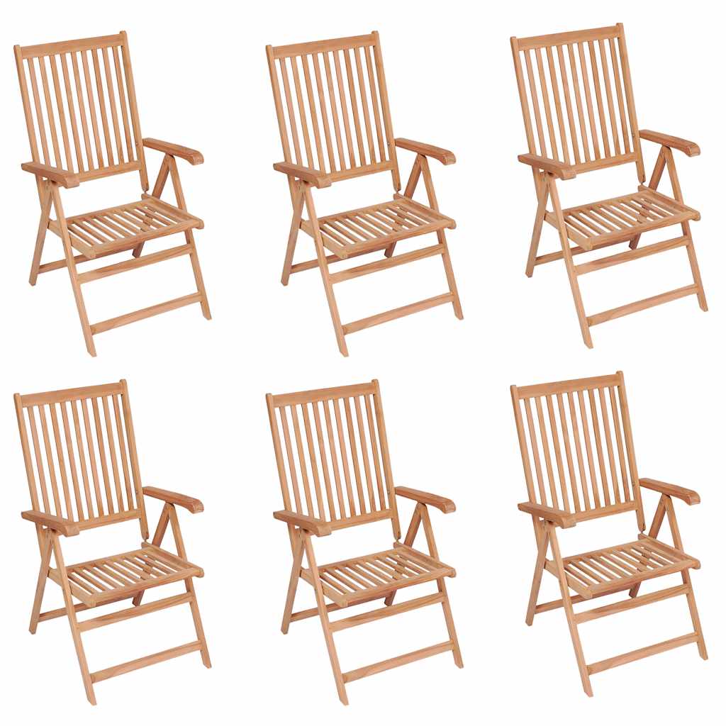 vidaXL Tuinstoelen 2 st verstelbaar massief teakhout - Aashly